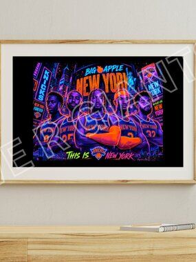 New York Knicks Poster Print 17x11 Unframed Wall Art NBA Basketball Decor